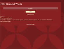 Tablet Screenshot of ncofinancialwatch.blogspot.com