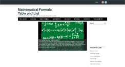 Desktop Screenshot of mathematic-formula.blogspot.com