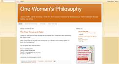 Desktop Screenshot of onewomansphilosophy.blogspot.com