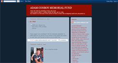 Desktop Screenshot of adamconboymemorialfund.blogspot.com