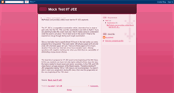 Desktop Screenshot of mock-test-iit-jee.blogspot.com