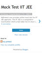 Mobile Screenshot of mock-test-iit-jee.blogspot.com