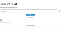 Tablet Screenshot of mock-test-iit-jee.blogspot.com