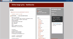 Desktop Screenshot of onlinesongslyrics-tamilmovies.blogspot.com