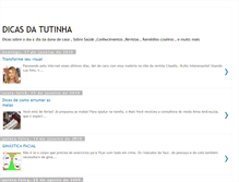 Tablet Screenshot of dicasdatutinha.blogspot.com