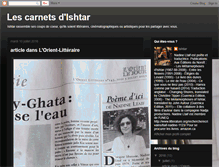 Tablet Screenshot of lescarnetsdishtar.blogspot.com