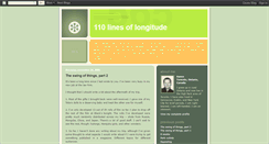 Desktop Screenshot of 110linesoflongitude.blogspot.com