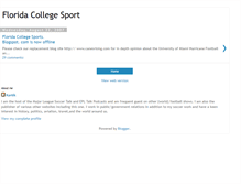 Tablet Screenshot of floridacollegesports.blogspot.com