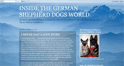 Desktop Screenshot of insidethegermanshepherddogsworld.blogspot.com