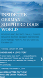 Mobile Screenshot of insidethegermanshepherddogsworld.blogspot.com