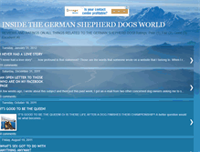 Tablet Screenshot of insidethegermanshepherddogsworld.blogspot.com