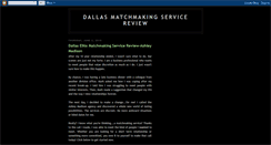 Desktop Screenshot of dallas-elite-matchmaking-service.blogspot.com