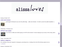 Tablet Screenshot of alissaloves.blogspot.com