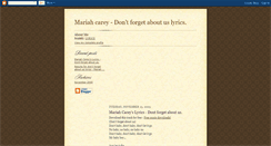 Desktop Screenshot of dont-forget-about-us-lyrics.blogspot.com