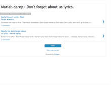 Tablet Screenshot of dont-forget-about-us-lyrics.blogspot.com