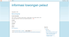 Desktop Screenshot of informasilowonganpelaut.blogspot.com