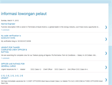 Tablet Screenshot of informasilowonganpelaut.blogspot.com