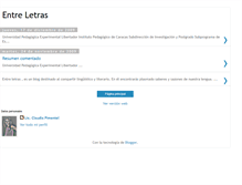 Tablet Screenshot of entreletrasyvida.blogspot.com