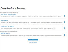 Tablet Screenshot of canadianbandreviews.blogspot.com