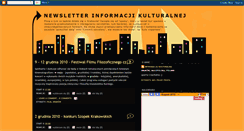 Desktop Screenshot of newsletterinformacjikulturalnej.blogspot.com