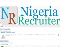 Tablet Screenshot of nigeriarecruiter.blogspot.com