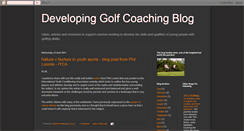 Desktop Screenshot of golfcoachingdevelopment.blogspot.com