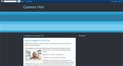 Desktop Screenshot of careershint.blogspot.com