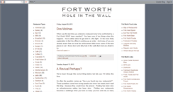 Desktop Screenshot of fortworthholeinthewall.blogspot.com