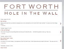 Tablet Screenshot of fortworthholeinthewall.blogspot.com