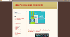 Desktop Screenshot of error-codes-and-solutions.blogspot.com