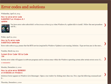 Tablet Screenshot of error-codes-and-solutions.blogspot.com