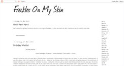 Desktop Screenshot of frecklesonmyskin.blogspot.com