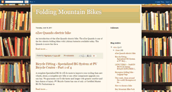 Desktop Screenshot of foldingmountainbikes.blogspot.com