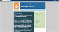 Desktop Screenshot of hindusforhindus.blogspot.com