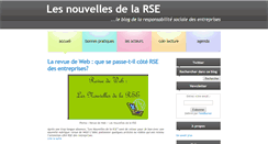 Desktop Screenshot of nouvelles-de-la-rse.blogspot.com