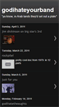 Mobile Screenshot of godihateyourband.blogspot.com