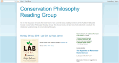 Desktop Screenshot of conservationphilosophy.blogspot.com