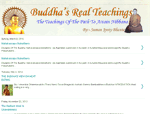 Tablet Screenshot of buddhasrealteachings.blogspot.com