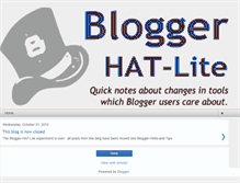 Tablet Screenshot of blogger-hat-lite.blogspot.com