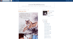 Desktop Screenshot of 1000cranes2009.blogspot.com