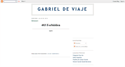 Desktop Screenshot of gabrieldeviaje.blogspot.com