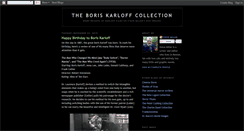 Desktop Screenshot of boriskarloffcollection.blogspot.com