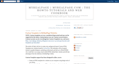 Desktop Screenshot of myrealpage-howto.blogspot.com