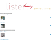 Tablet Screenshot of listenbeauty.blogspot.com