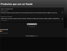 Tablet Screenshot of productosfraude.blogspot.com