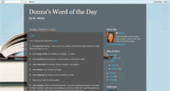 Desktop Screenshot of donnaswordoftheday.blogspot.com