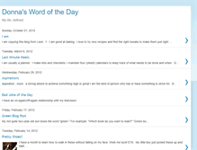 Tablet Screenshot of donnaswordoftheday.blogspot.com