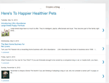 Tablet Screenshot of herestohappierhealthierpets.blogspot.com