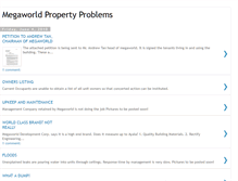 Tablet Screenshot of megaworldpropertyproblems.blogspot.com
