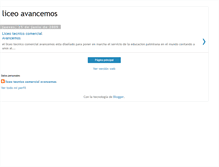 Tablet Screenshot of liceoavancemos.blogspot.com
